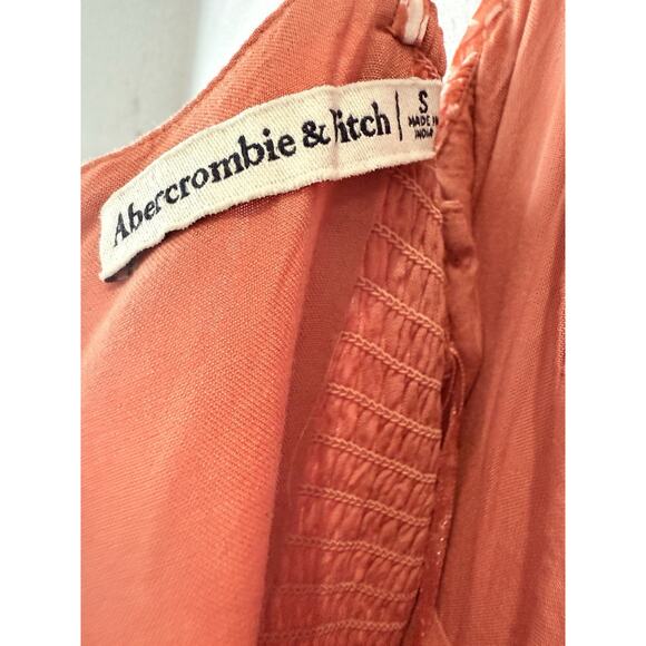 Abercrombie &‎ Fitch Midi Dress Smocked Milkmaid, Sweetheart, Romantic Sz Small - Picture 12 of 13